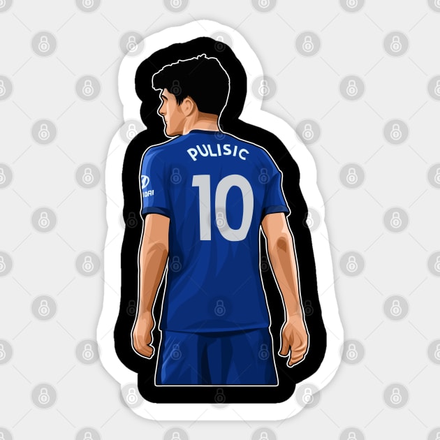 Pulisic #10 Wait for The Ball Sticker by RunAndGow